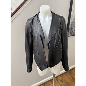 Nordstrom Trouve Lambskin Leather Bomber-Style Jacket Stretch Size M